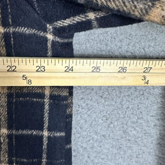 YMI with love top womens XL black plaid button up fleece shacket chores outdoors - Picture 4 of 6